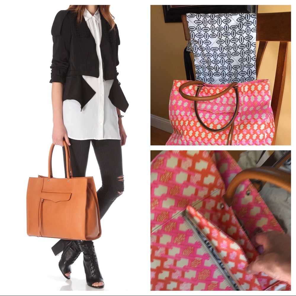 Rebecca minkoff MAB large tote - pink/orange/beige